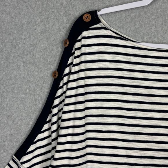 UMGEE Top Womens Small Blue White Striped Tunic Nautical Boat‎ Sailing Jersey - Picture 4 of 10